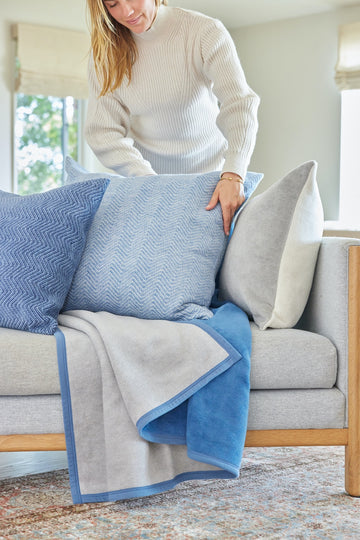 Bayside Herringbone Euro Pillow Covers6