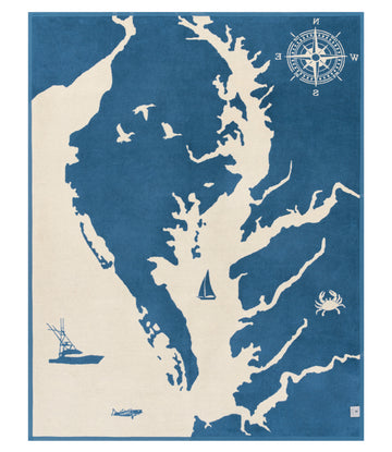 Chesapeake Bay Map Blanket5