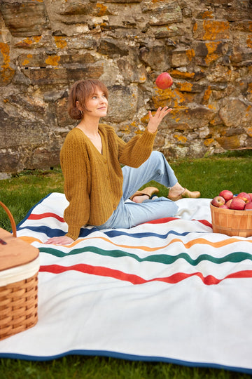 Vintage Center Stripes Blanket5