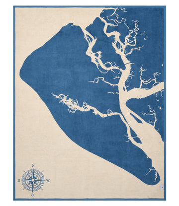 Hilton Head Island Map Blanket5