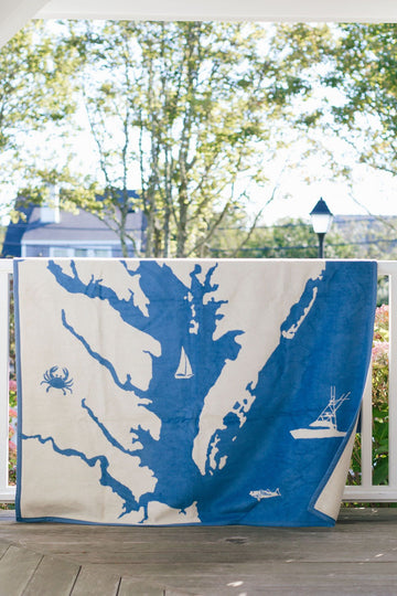 Chesapeake Bay Map Blanket2