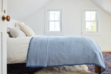 Harborview Herringbone Cornflower Blanket8