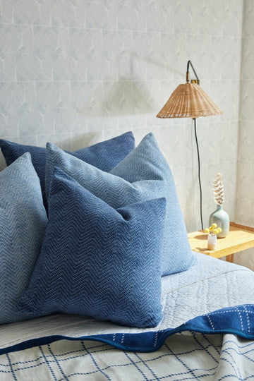 Bayside Herringbone Euro Pillow Covers