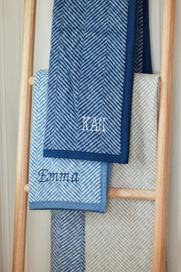 Harborview Herringbone Navy Blanket5