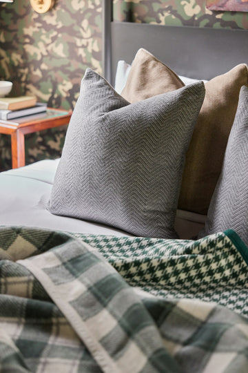 Bayside Herringbone Throw Pillow Covers