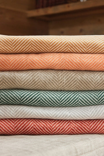 Harborview Herringbone Desert Red Blanket9