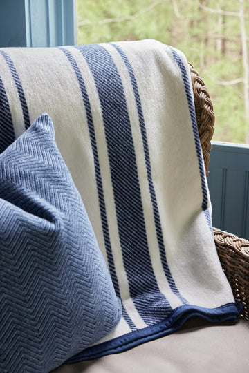 Dockside Stripe Navy Blanket6