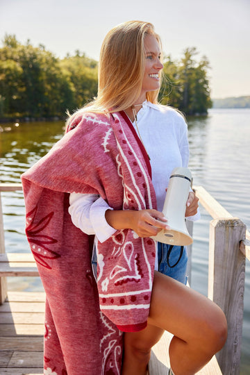 Vintage Red Bandana Blanket8