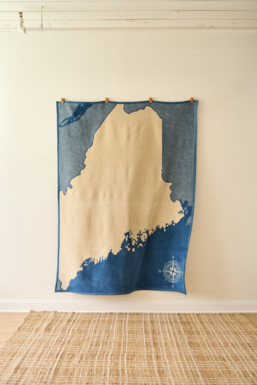 Maine Map Blanket