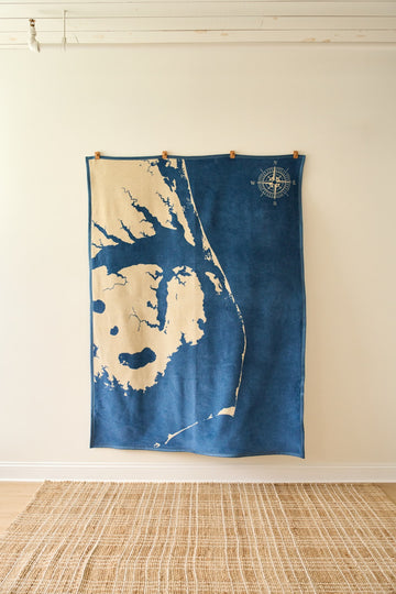 Outer Banks Map Blanket
