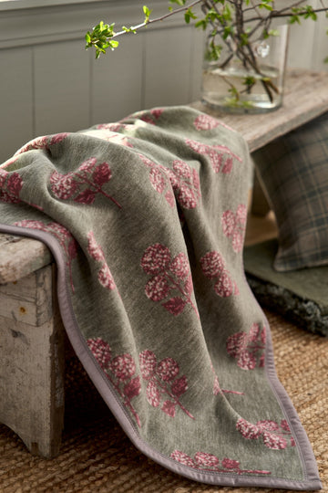 Hydrangea Blockprint Blanket2