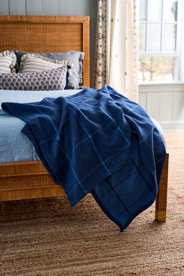 Windowpane Navy Lightweight Blanket4