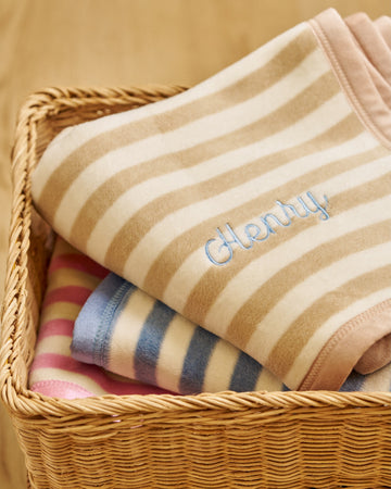 Sweet Pea Stripe Oak Mini Blanket6