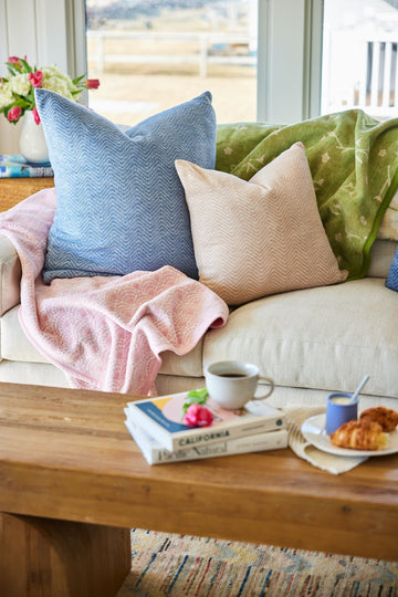 Bayside Herringbone Throw Pillow Covers