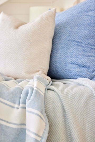 Bayside Herringbone Throw Pillow Covers