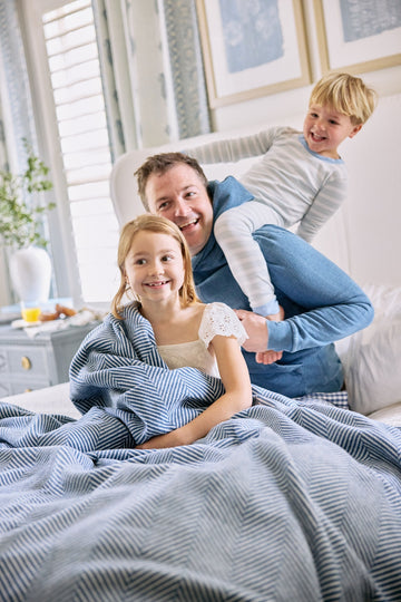 Harborview Herringbone Cornflower Blanket2