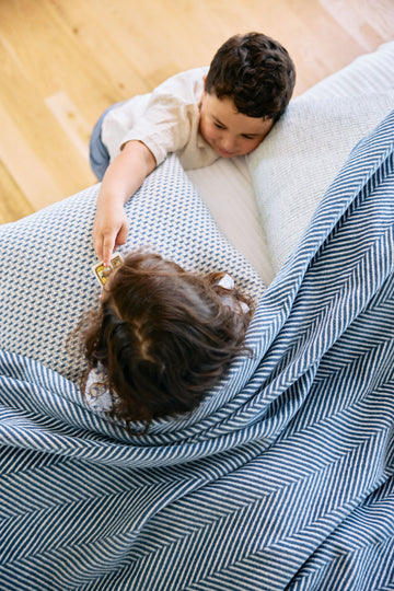 Harborview Herringbone Cornflower Blanket5