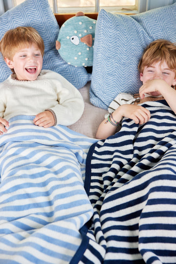 Sideline Stripe Navy Midi Blanket