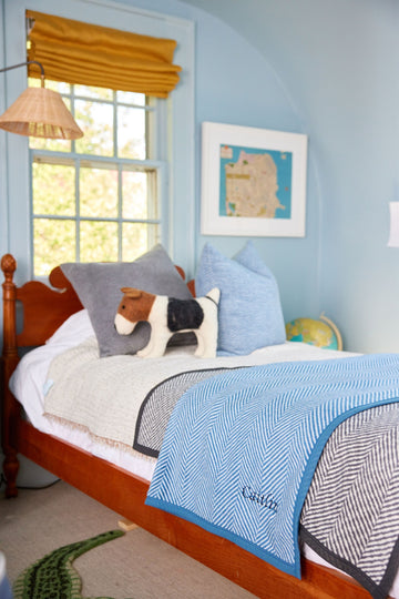 Harborview Herringbone Cornflower Blanket7