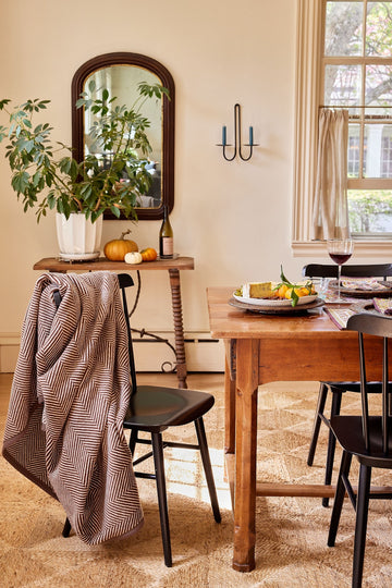 Harborview Herringbone Chocolate Blanket5