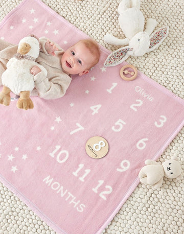 Milestone Mini Blush Blanket