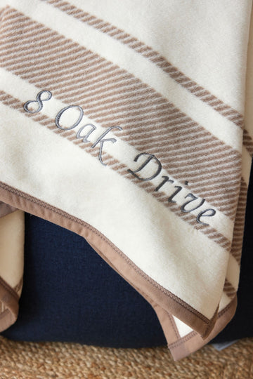 Dockside Stripe Sepia Blanket5