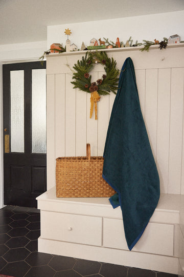 Harborview Herringbone Blue Spruce Blanket6