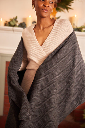 Bayside Herringbone Shawl2