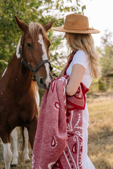 Vintage Red Bandana Blanket2