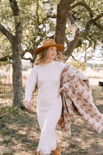 Thistle Blockprint Lightweight Blanket2