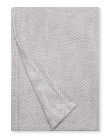 Light grey shawl with herringbone weave pattern, displayed folded.4