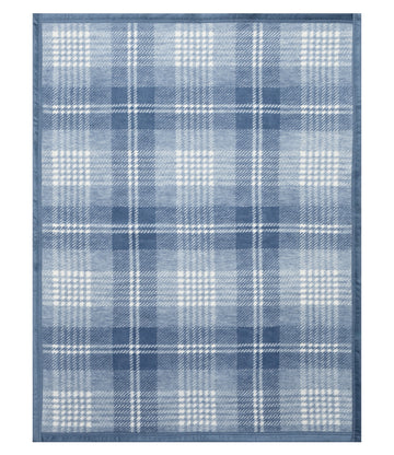 Blue Frost Plaid Midi Blanket