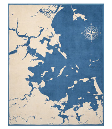 Boston Harbor Map Blanket