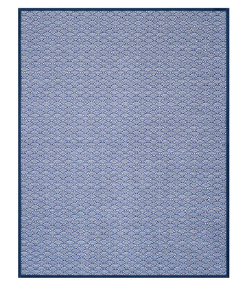 Brewster Scallops Blue Blanket