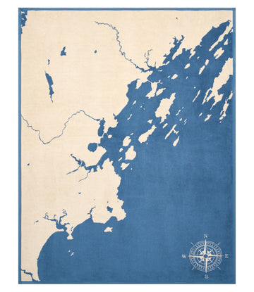 Casco Bay Map Blanket