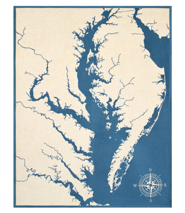 Chesapeake Bay Map Blanket