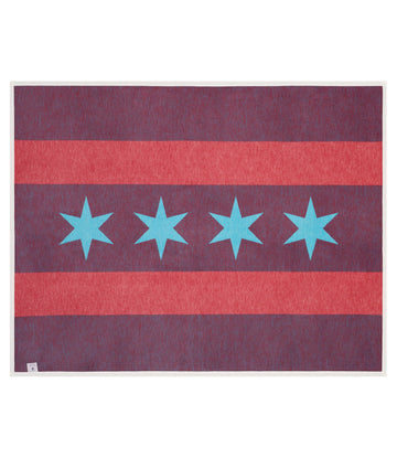 Chicago Flag Blanket5