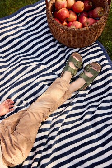 Sideline Stripe Navy Midi Blanket5