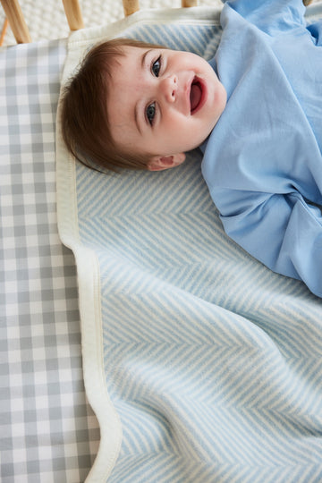 Harborview Herringbone Sky Mini Blanket6