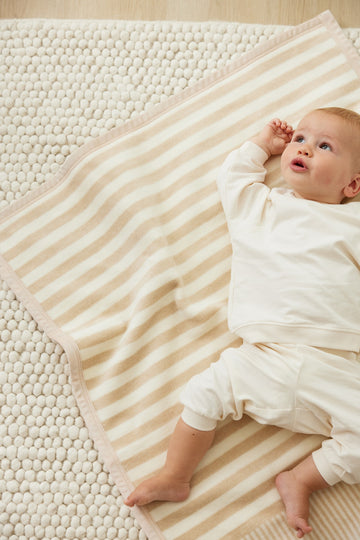 Sweet Pea Stripe Oak Mini Blanket6