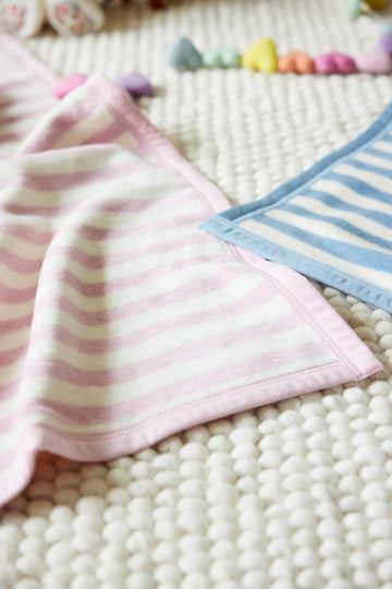 Sweet Pea Stripe Blush Mini Blanket5