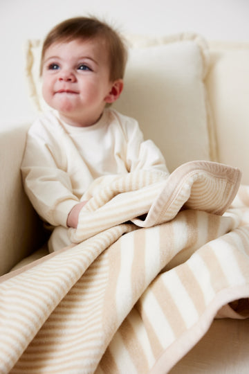 Sweet Pea Stripe Oak Mini Blanket2