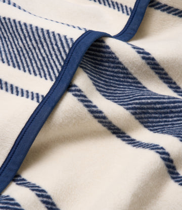 Dockside Stripe Navy Blanket3