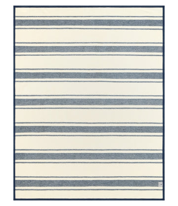 Dockside Stripe Navy Blanket7