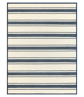 Dockside Stripe Navy Blanket8