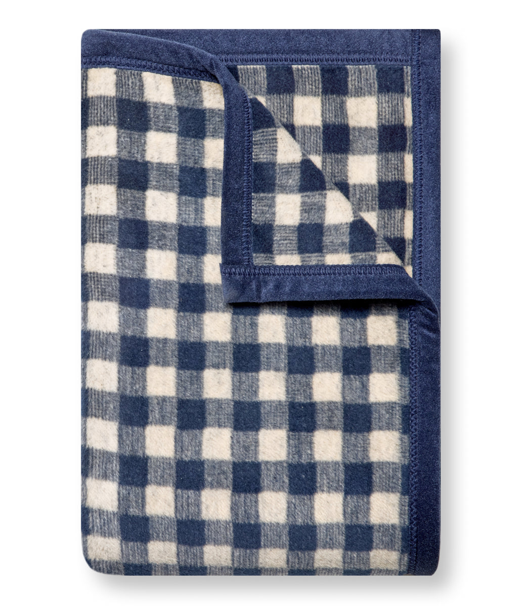 Gingham Navy Midi