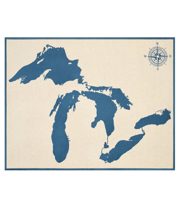 Great Lakes Map Blanket