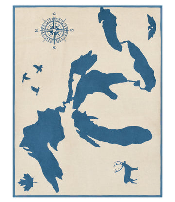 Great Lakes Map Blanket