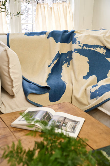 Great Lakes Map Blanket