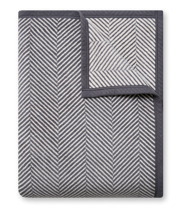Harborview Herringbone Ash Blanket